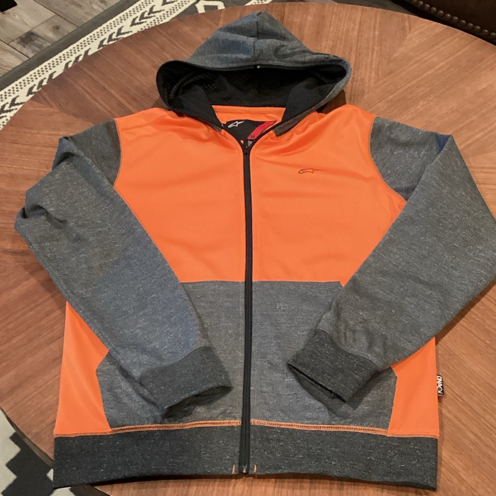 Alpinestars Full Zip Hoodie in Orange and Gray